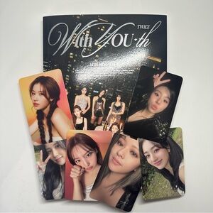 Twice With youth album + photocards chaeyoung sana nayoung